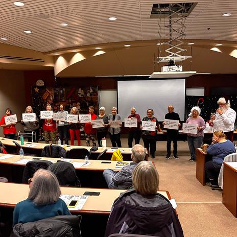 Santa visiting MORE classroom